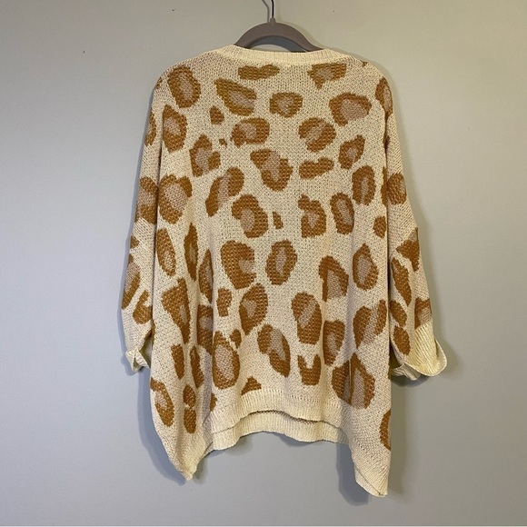 Shop The Mint Meet You There Mocha Brown Leopard Sweater, Size Medium - Picture 3 of 12